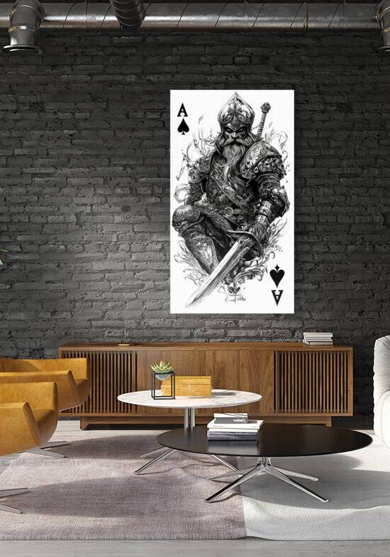 Epic Viking Ace of Spades - Bold Warrior Art by Fab Haven