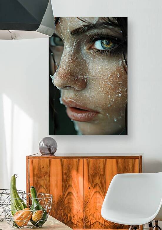 Frozen Gaze - Close-up Icy Portrait by Fab Haven