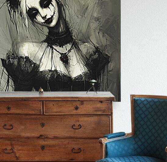 Dark Elegance: Gothic Woman with Stitch Makeup by Fab Haven