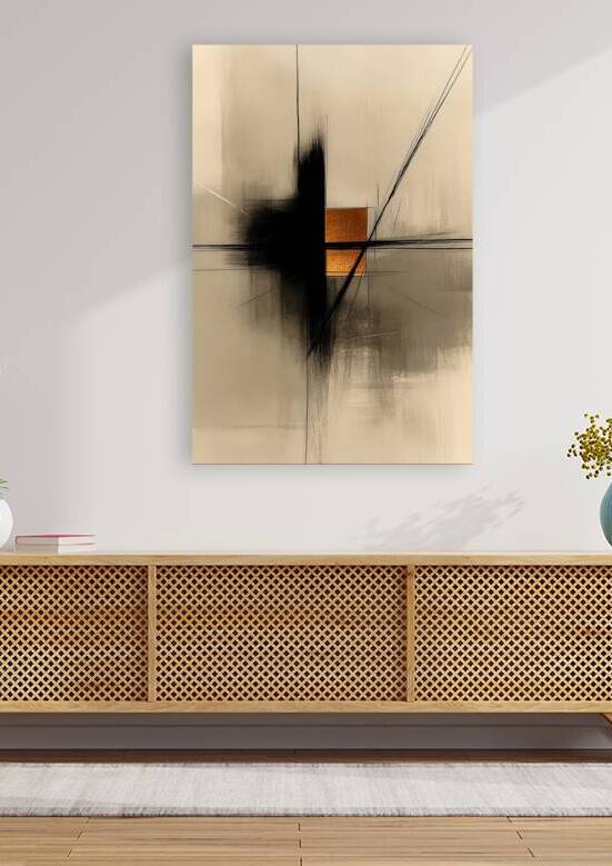 Minimalist Abstract Lines with Bold Accents by Fab Haven