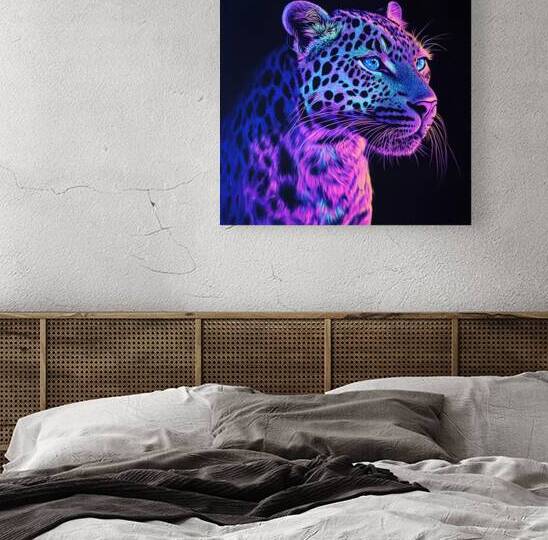 Vibrant Iridescent Leopard in Neon Colors by Fab Haven