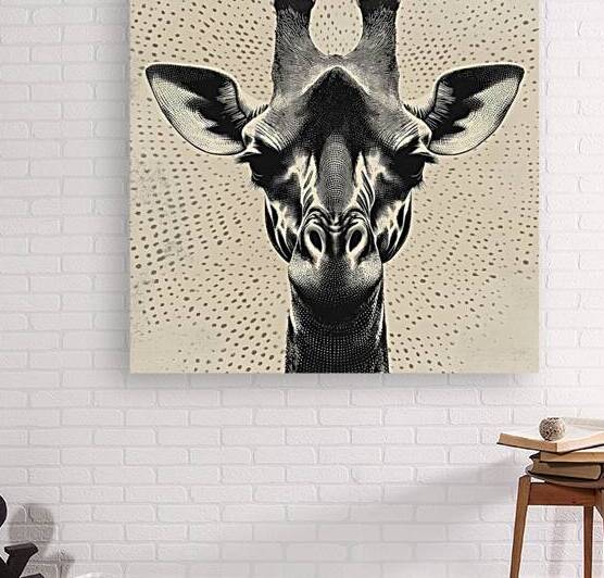 Playful Gaze: Giraffe Graphic Illustration by Fab Haven