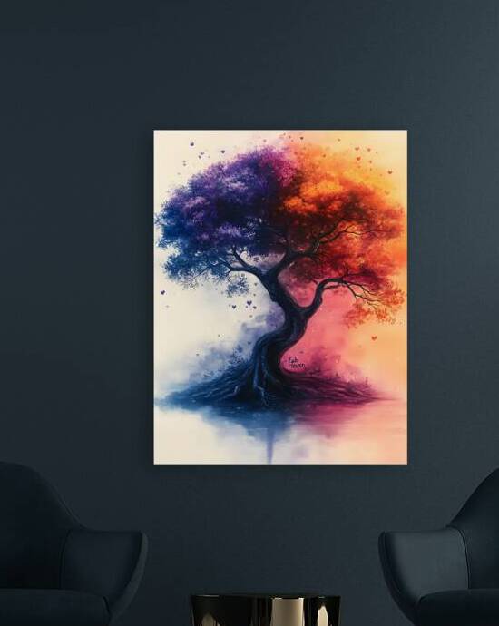 Dual-Toned Tree of Life Art Print by Fab Haven