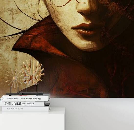 Gothic Portrait with Fiery Elegance by Fab Haven