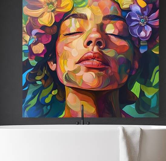 Vivid Floral Portrait of Radiance by Fab Haven