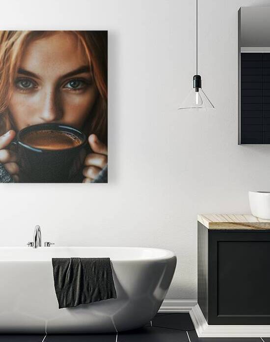 Cozy Coffee Moment Portrait by Fab Haven