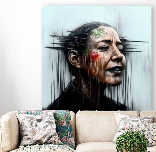 Abstract Portrait with Emotional Depth by Fab Haven