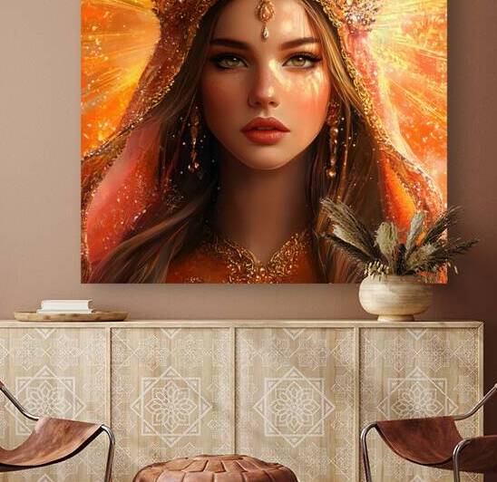 Golden Majesty: Regal Portrait by Fab Haven