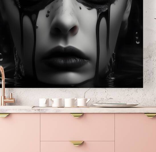 Gothic Art: Woman with Black Tears by Fab Haven
