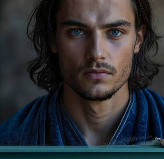 Brooding Intensity in Deep Blue Eyes by Fab Haven