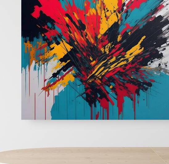 Explosive Colorful Abstract Expressionism by Fab Haven
