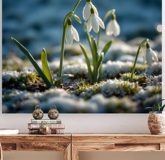 Delicate Snowdrops in Frosty Light by Fab Haven