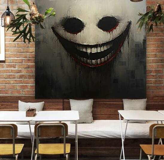 Chilling Abstract Smile Painting by Fab Haven