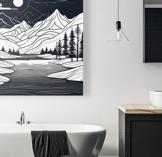 Monochrome Mountain Serenity by Fab Haven
