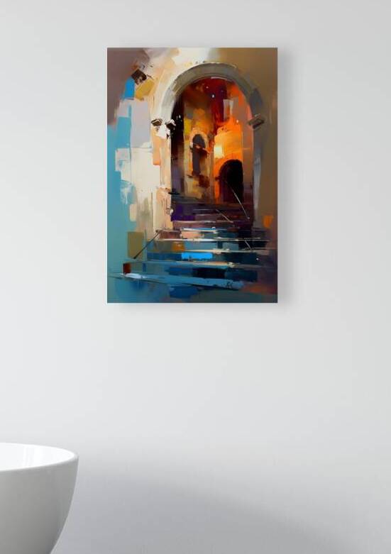 Abstract Archway with Vibrant Color Layers by Fab Haven