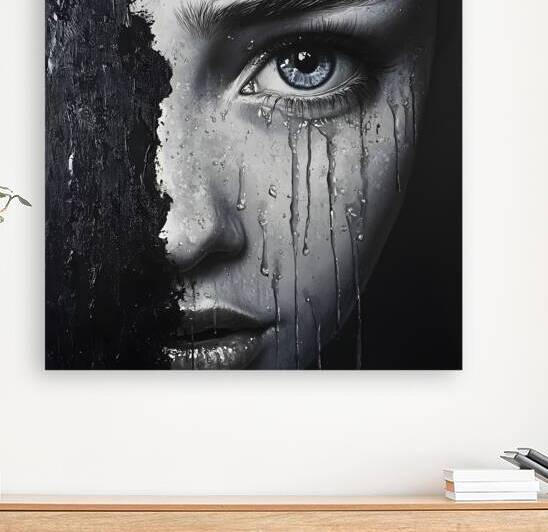 Emotive Monochrome: Tears of Expression by Fab Haven