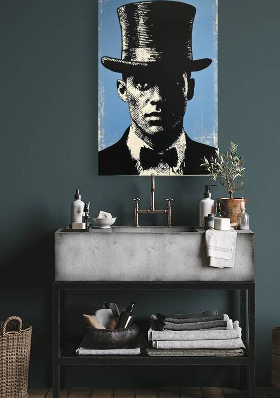 Elegant Top Hat Art Portrait by Fab Haven