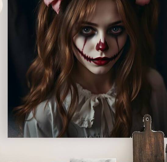 Haunting Clown Beauty Art by Fab Haven