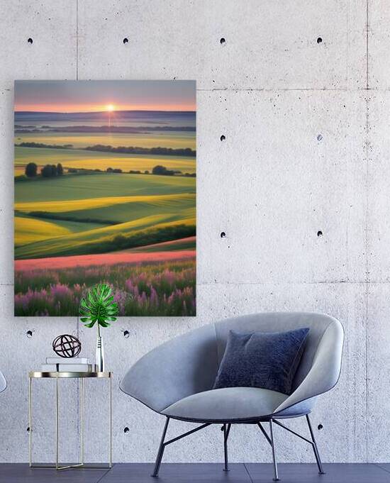 Golden Sunset Over Rolling Meadows by Fab Haven