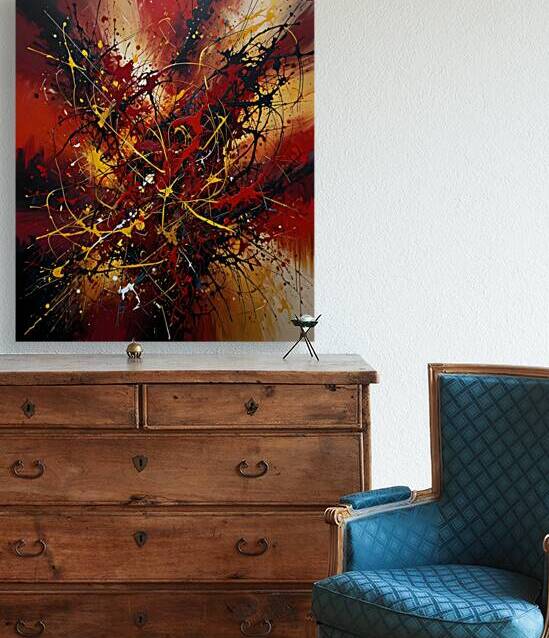 Fiery Abstract Energy Burst by Fab Haven