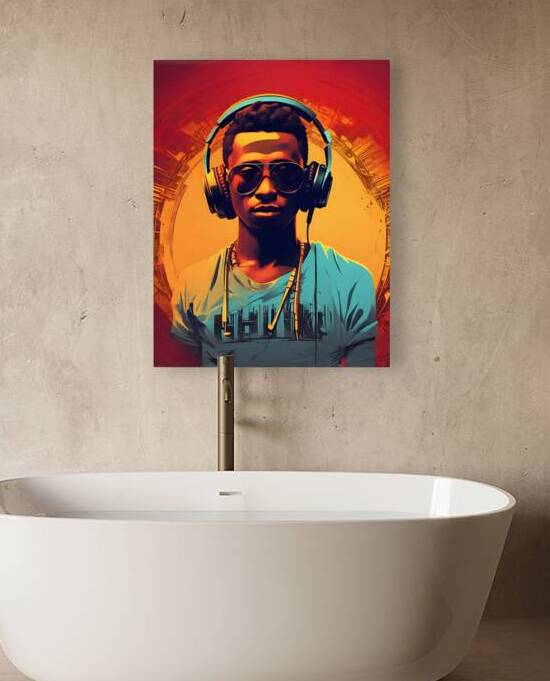 Urban Music Vibes with Headphones by Fab Haven