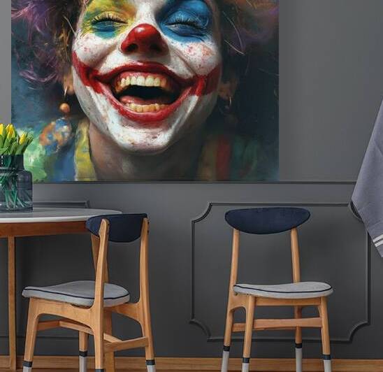 Bold Laughter - Expressive Clown Art by Fab Haven