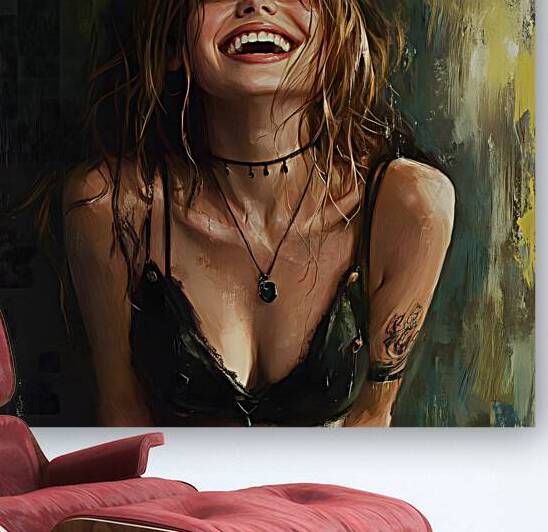 Radiant Joy - Expressive Woman Portrait by Fab Haven