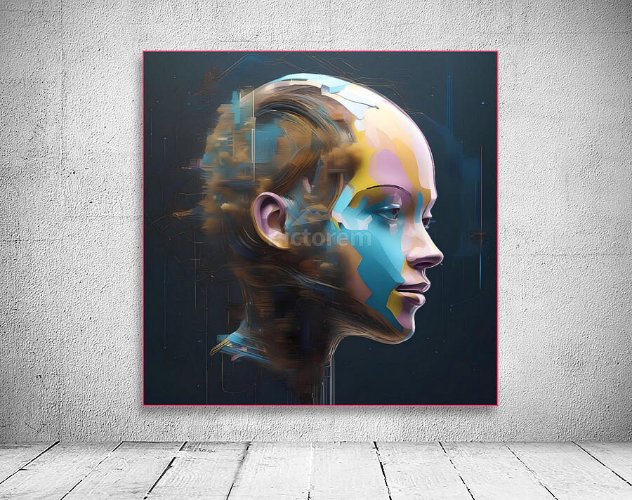Digital Mind: Abstract Technological Human Wall Preview