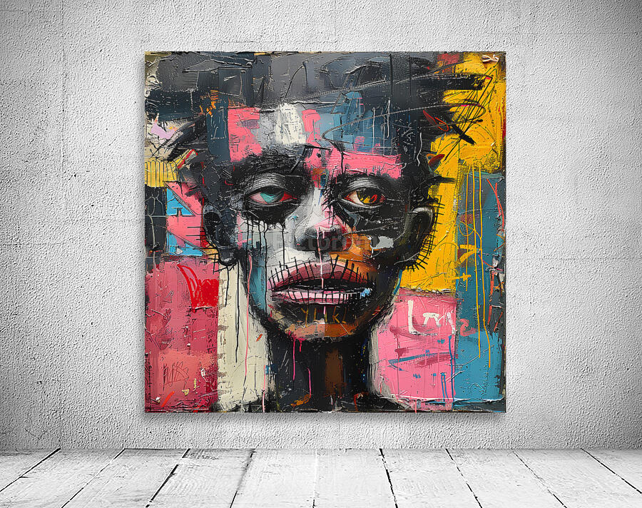 Bold Expression: Abstract Face Art Wall Preview