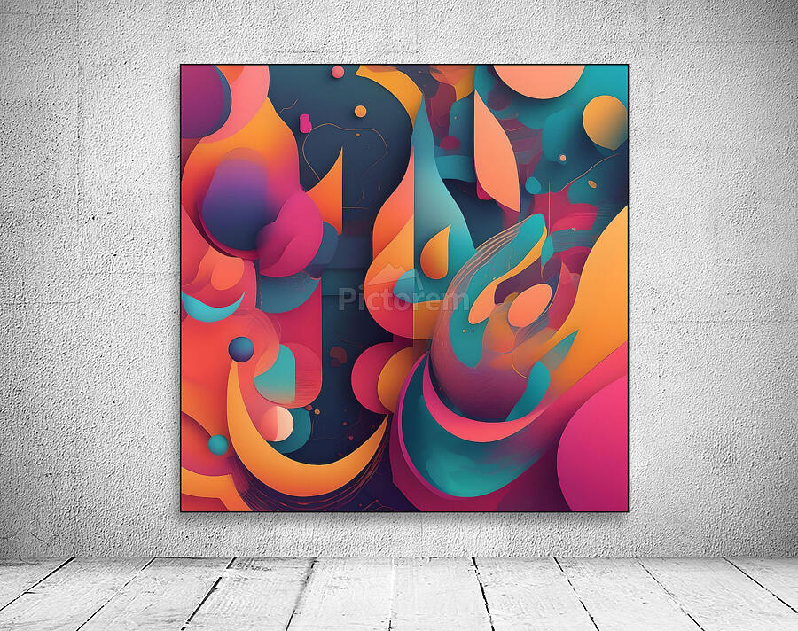Vibrant Abstract Art with Bold Shapes by Fab Haven Wall Art