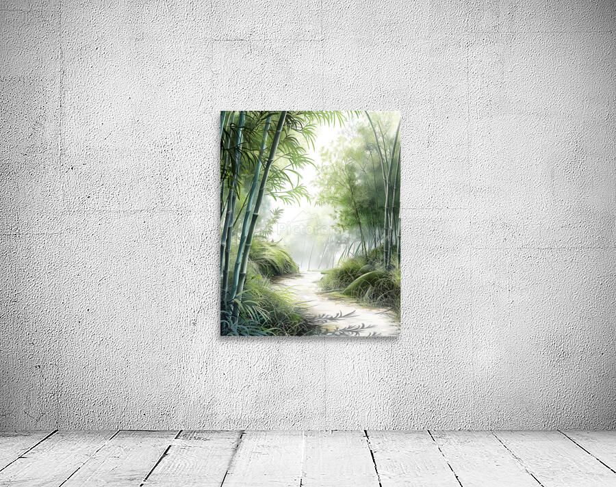 Serene Bamboo Forest Path Wall Preview