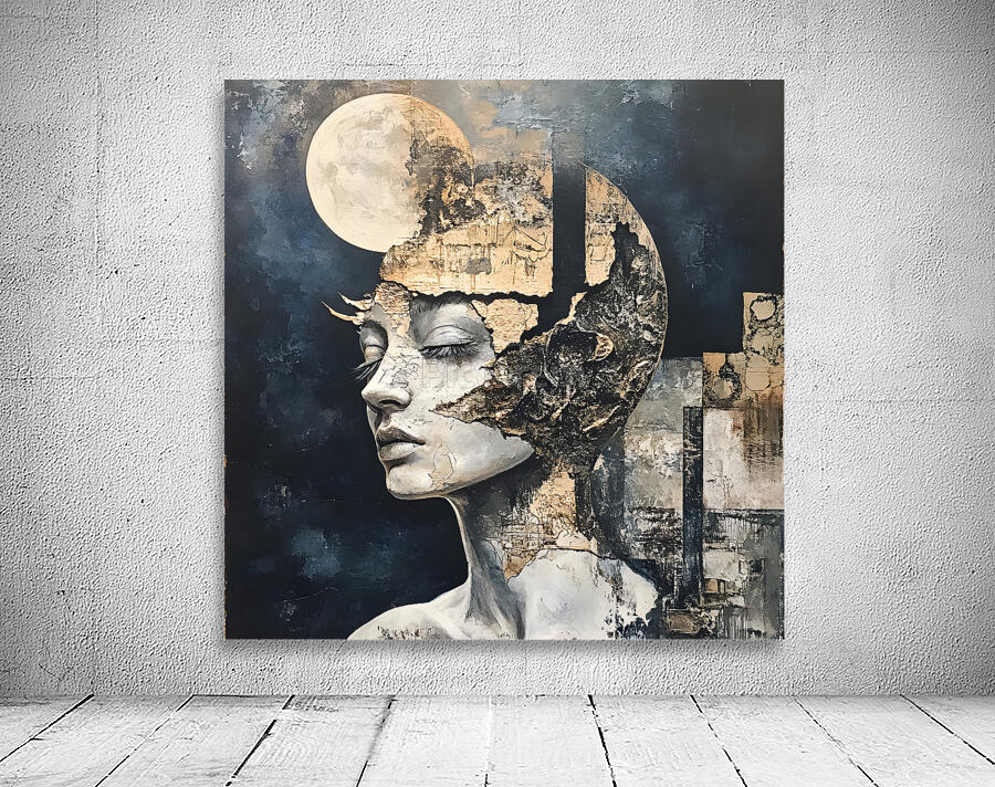 Moonlit Abstract Elegance Wall Preview