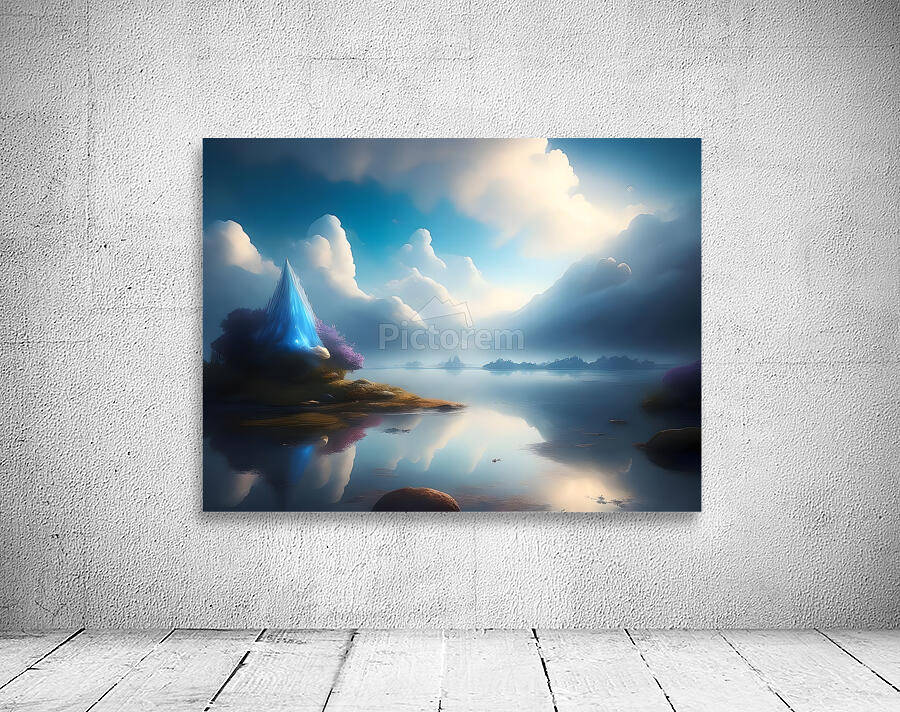 Tranquil Mountain Reflection Wall Preview