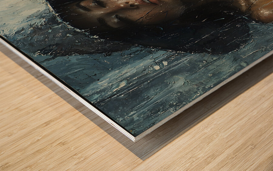 Rainy Day Elegance Portrait Wood print