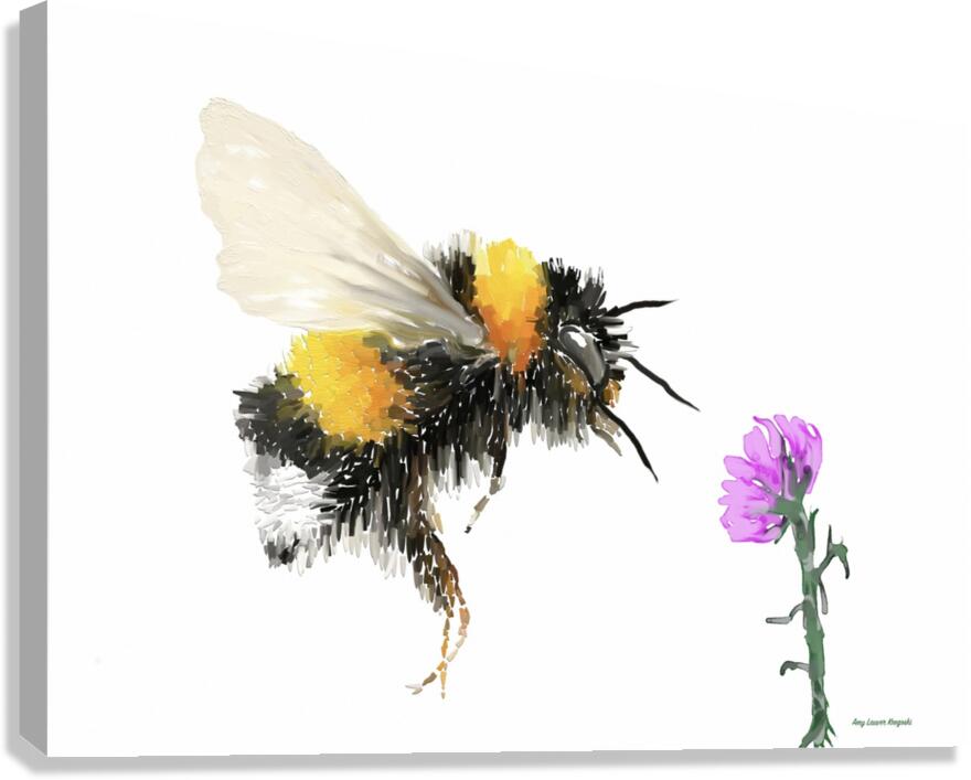Bumble Bee Rose Canvas Print
