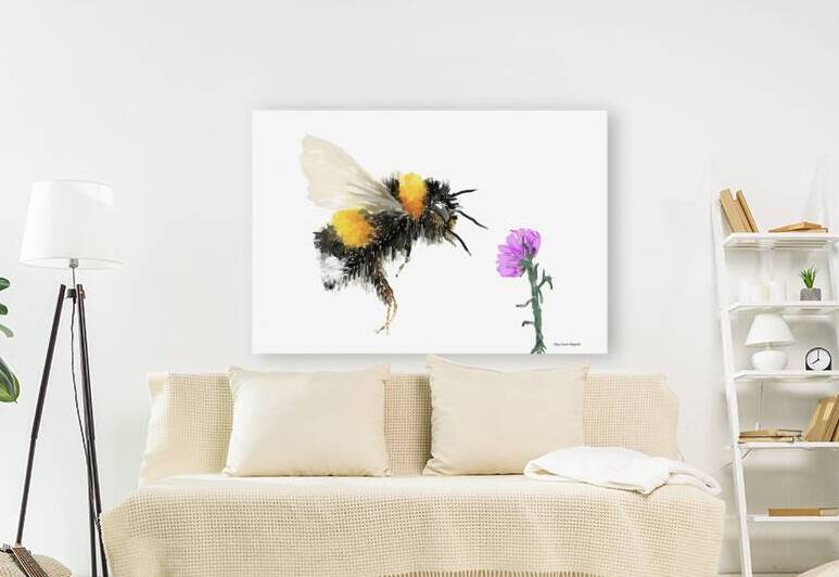 Bumble Bee Rose by 3SeagullsArt