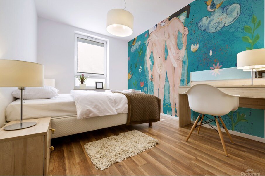 Flying Lovers Mural print