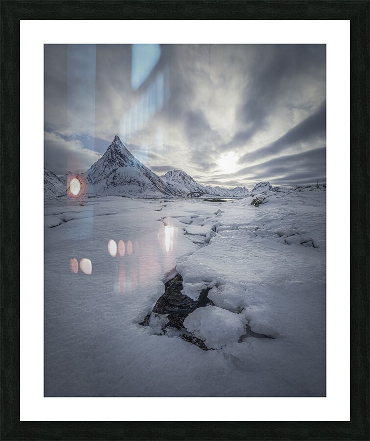 ice crack Picture Frame print