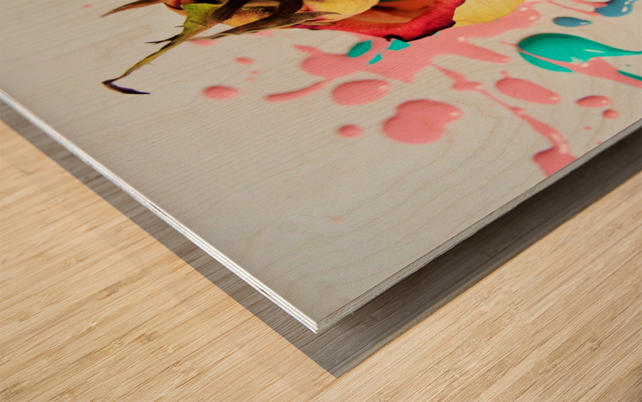 Painted Roses.02 Wood print