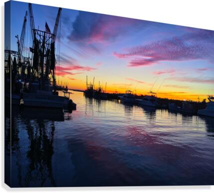 Shem Creek Sunset Canvas Print