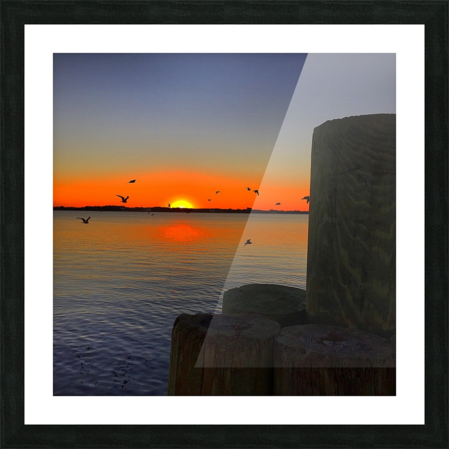 Marina Sunset Picture Frame print