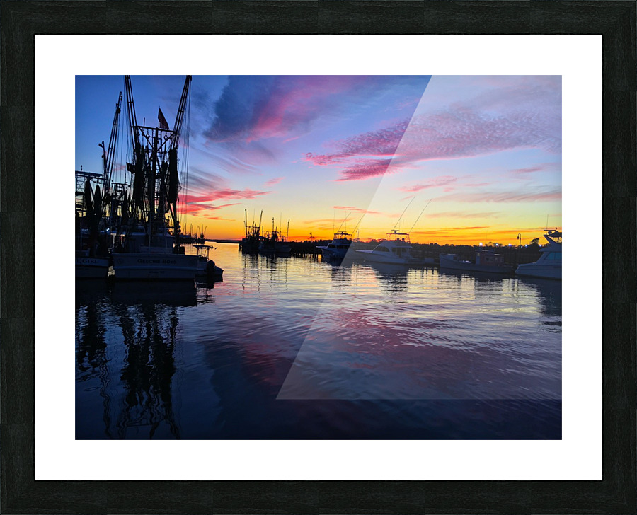 Shem Creek Sunset Picture Frame print