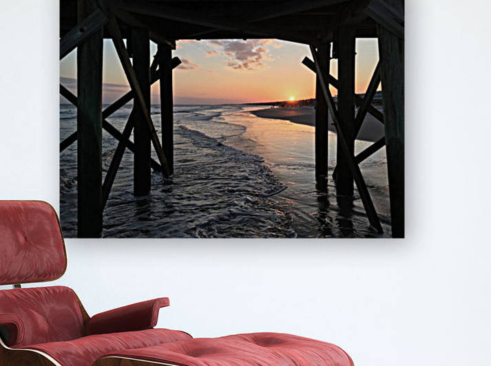 Under the pier at Isle of Palms by Greg Brzozowski