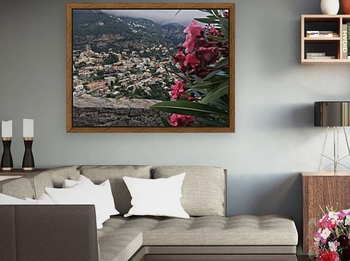 Flowers over Positano  by Greg Brzozowski