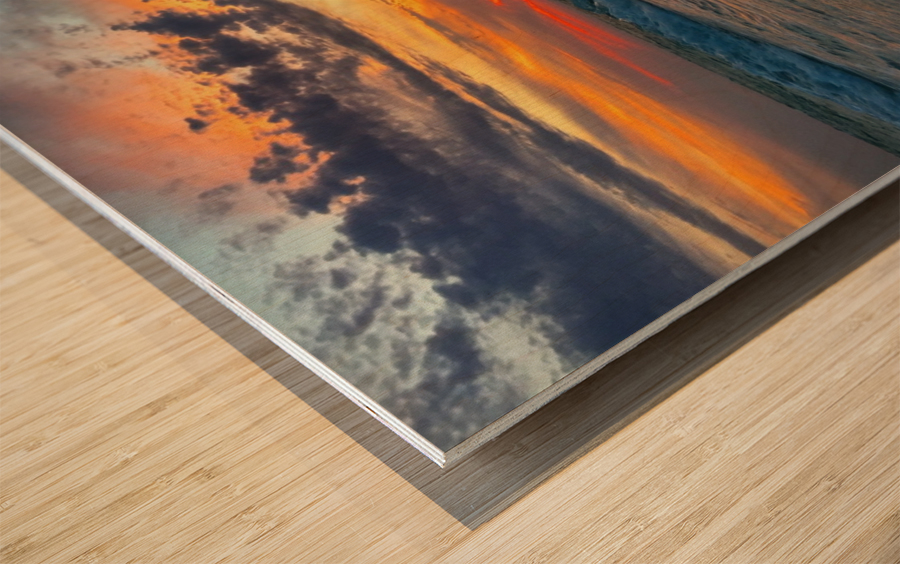 Seaside Sunset Wood print