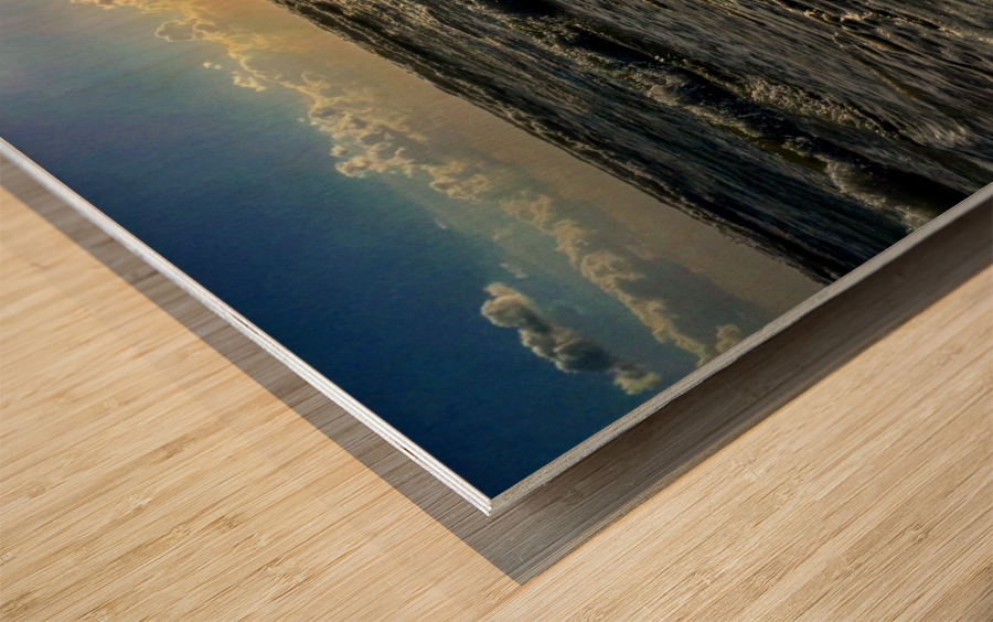 Footprints to the sea Wood print
