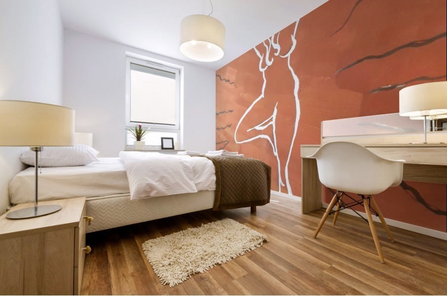 Tree Yoga Pose Mural print