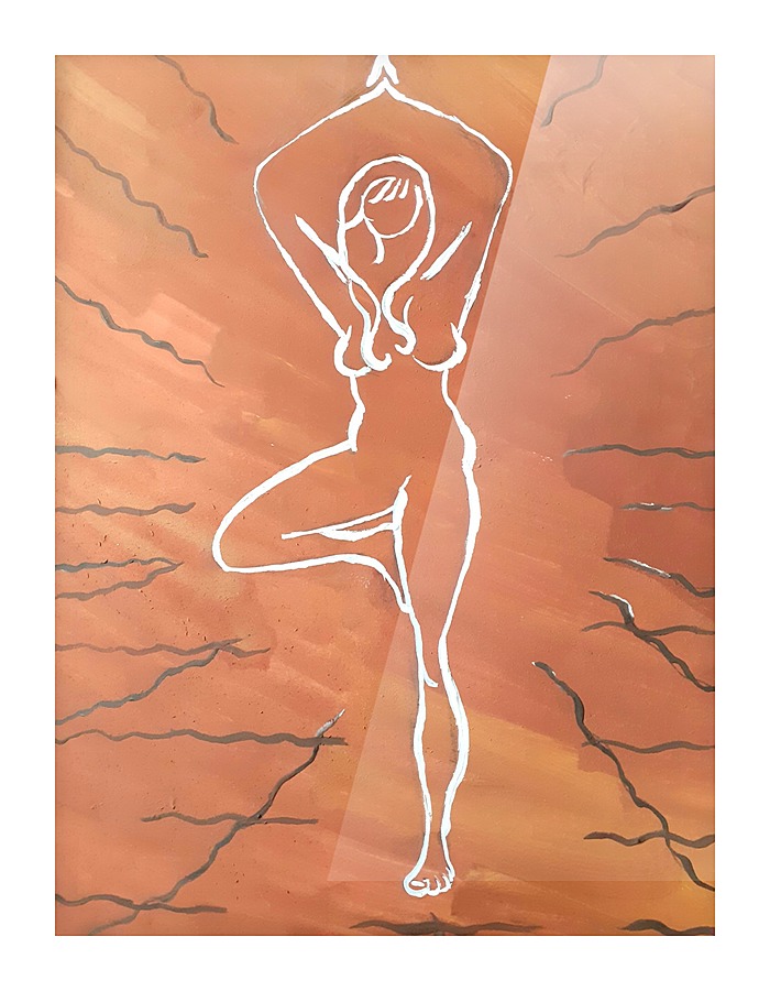 Tree Yoga Pose Picture Frame print