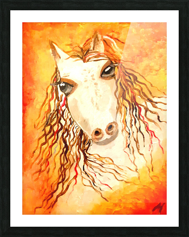 Restless Horse  Picture Frame print
