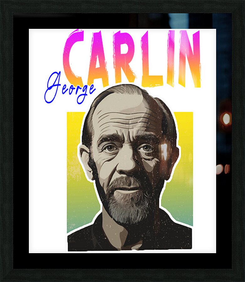 George Carlin 11 Picture Frame print